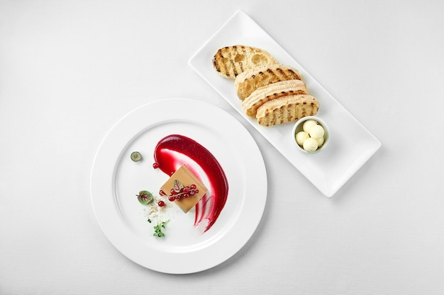 Assorted plated dishes